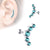 Fashion Geometric Stainless Steel Inlay Artificial Diamond Ear Studs 1 Piece