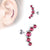 Fashion Geometric Stainless Steel Inlay Artificial Diamond Ear Studs 1 Piece