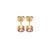 Fashion Geometric Stainless Steel Inlay Birthstone Ear Studs 1 Pair