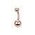 Fashion Geometric Stainless Steel Inlay Zircon Belly Ring