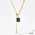 Fashion Geometric Stainless Steel Inlay Zircon Pendant Necklace 1 Piece