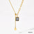 Fashion Geometric Stainless Steel Inlay Zircon Pendant Necklace 1 Piece