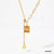 Fashion Geometric Stainless Steel Inlay Zircon Pendant Necklace 1 Piece