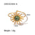 Fashion Geometric Stainless Steel Irregular Artificial Gemstones Gold Plated Rings