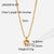 Fashion Geometric Stainless Steel Plating Artificial Crystal Zircon Gold Plated Necklace