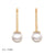 Fashion Geometric Stainless Steel Plating Artificial Pearls Ear Studs 1 Pair