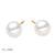 Fashion Geometric Stainless Steel Plating Artificial Pearls Ear Studs 1 Pair