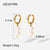 Fashion Geometric Stainless Steel Plating Freshwater Pearl 18k Gold Plated Earrings