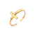 Fashion Geometric Stainless Steel Plating Gold Plated Open Ring