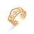 Fashion Geometric Stainless Steel Plating Gold Plated Open Ring