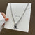 Fashion Geometric Stainless Steel Plating Inlay Zircon Necklace 1 Piece