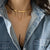 Fashion Geometric Stainless Steel Plating Layered Necklaces 1 Piece