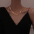 Fashion Geometric Stainless Steel Plating Layered Necklaces 1 Piece