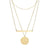 Fashion Geometric Stainless Steel Plating No Inlay 14K Gold Plated Women'S Necklace