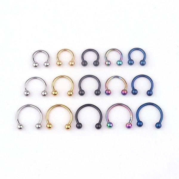 Fashion Geometric Stainless Steel Plating Nose Ring