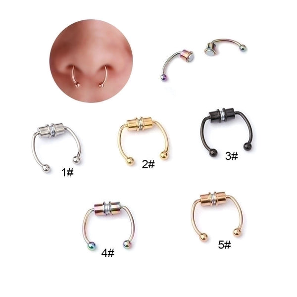 Fashion Geometric Stainless Steel Plating Nose Ring