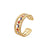 Fashion Geometric Stainless Steel Plating Open Ring