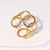 Fashion Geometric Stainless Steel Plating Open Ring