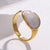 Fashion Geometric Stainless Steel Plating Open Ring