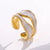 Fashion Geometric Stainless Steel Plating Open Ring