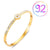 Fashion Geometric Stainless Steel Plating Zircon Bangle