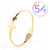 Fashion Geometric Stainless Steel Plating Zircon Bangle