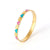 Fashion Geometric Stainless Steel Plating Zircon Bangle