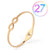 Fashion Geometric Stainless Steel Plating Zircon Bangle