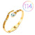 Fashion Geometric Stainless Steel Plating Zircon Bangle