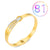 Fashion Geometric Stainless Steel Plating Zircon Bangle