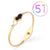 Fashion Geometric Stainless Steel Plating Zircon Bangle