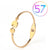 Fashion Geometric Stainless Steel Plating Zircon Bangle