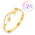 Fashion Geometric Stainless Steel Plating Zircon Bangle