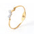 Fashion Geometric Stainless Steel Plating Zircon Bangle