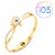 Fashion Geometric Stainless Steel Plating Zircon Bangle