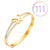 Fashion Geometric Stainless Steel Plating Zircon Bangle