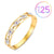 Fashion Geometric Stainless Steel Plating Zircon Bangle