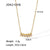 Fashion Geometric Stainless Steel Plating Zircon Gold Plated Necklace