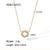 Fashion Geometric Stainless Steel Plating Zircon Gold Plated Necklace