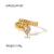 Fashion Geometric Stainless Steel Plating Zircon Gold Plated Open Ring