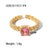 Fashion Geometric Stainless Steel Plating Zircon Gold Plated Rings