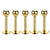 Fashion Geometric Stainless Steel Polishing Lip Stud