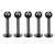 Fashion Geometric Stainless Steel Polishing Lip Stud