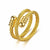 Fashion Geometric Stainless Steel Stripe Open Ring