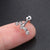 Fashion Geometric Star Copper Plating Zircon Ear Studs 1 Piece