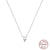 Fashion Geometric Sterling Silver Inlay Zircon Pendant Necklace 1 Piece