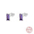 Fashion Geometric Sterling Silver Zircon Ear Studs 1 Pair