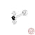 Fashion Geometric Sterling Silver Zircon Ear Studs 1 Piece