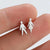 Fashion Geometric Titanium Steel Ear Studs Plating No Inlaid Stainless Steel Earrings