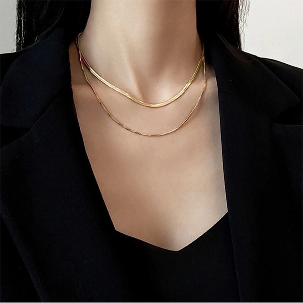 Fashion Geometric Titanium Steel Plating Necklace